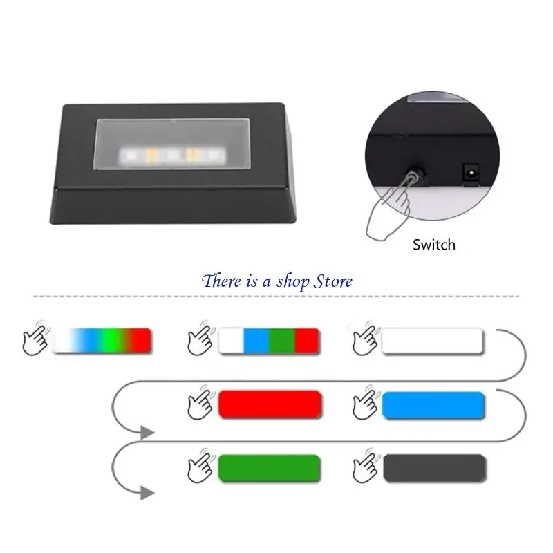 D0AD LED 조명 스탠드 기본 색상 변경 라이트 스탠드 크리스탈 조각상 보석 LED 디스플레이 기반이 이벤트 파티 디스플레이
