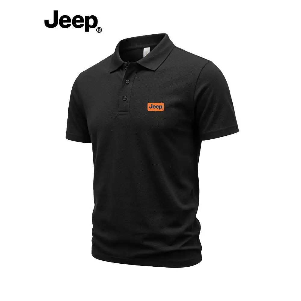 

Мужская дышащая спортивная футболка-поло Jeep с коротким рукавом для бега и тренировок