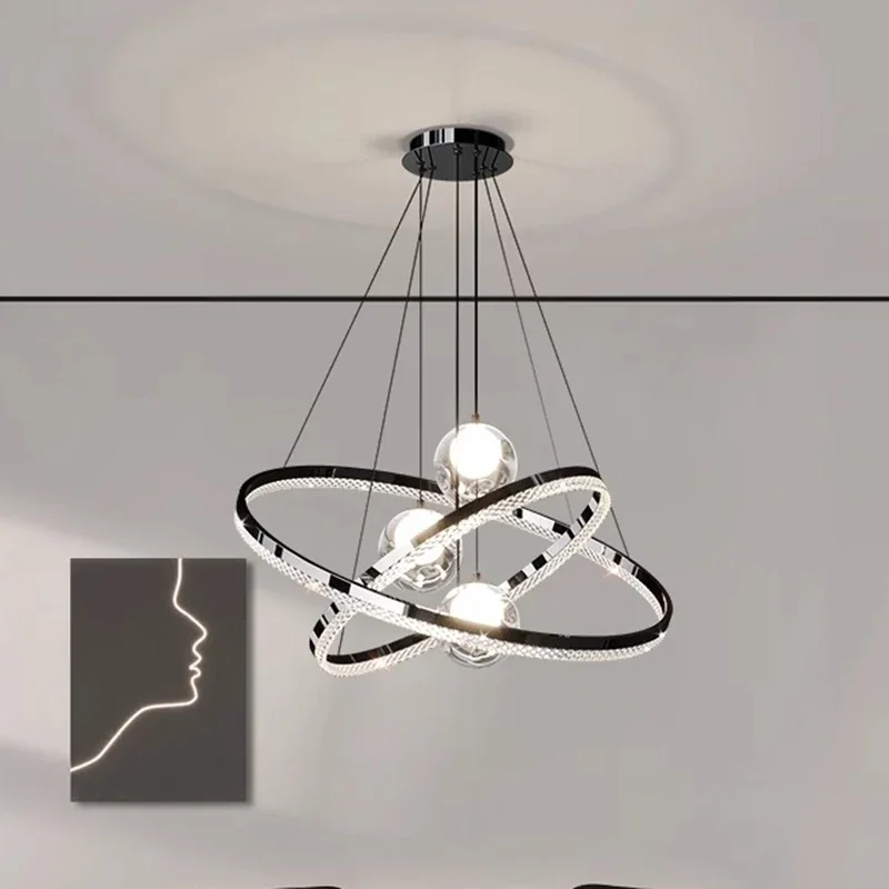 

Modern Dining Room Pendant Lights for Indoor Ceiling Lamp Hanging LED Chandelier Decorative Art Glass Ball Lusters Luminaires