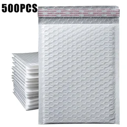 500PCS Packaging Bubler Mailing Bubble Packaging Poly Mailer Bubble Envelope Shipping Mailer Bag White Bubble Mailers Bag