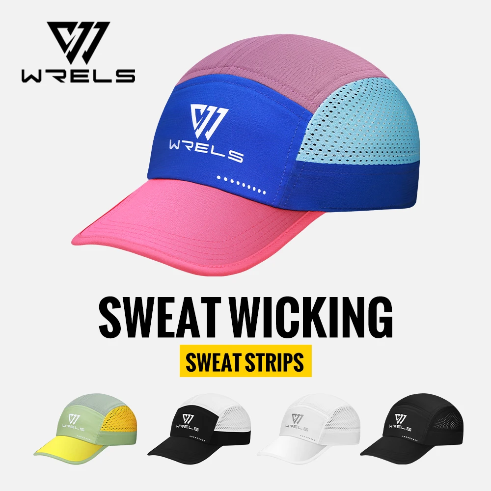 

Спортивная кепка-козырек WRELS с защитой от ультрафиолета, дышащая сетчатая кепка, регулируемая влагоотводящая кепка с козырьком, легкая теннисная кепка