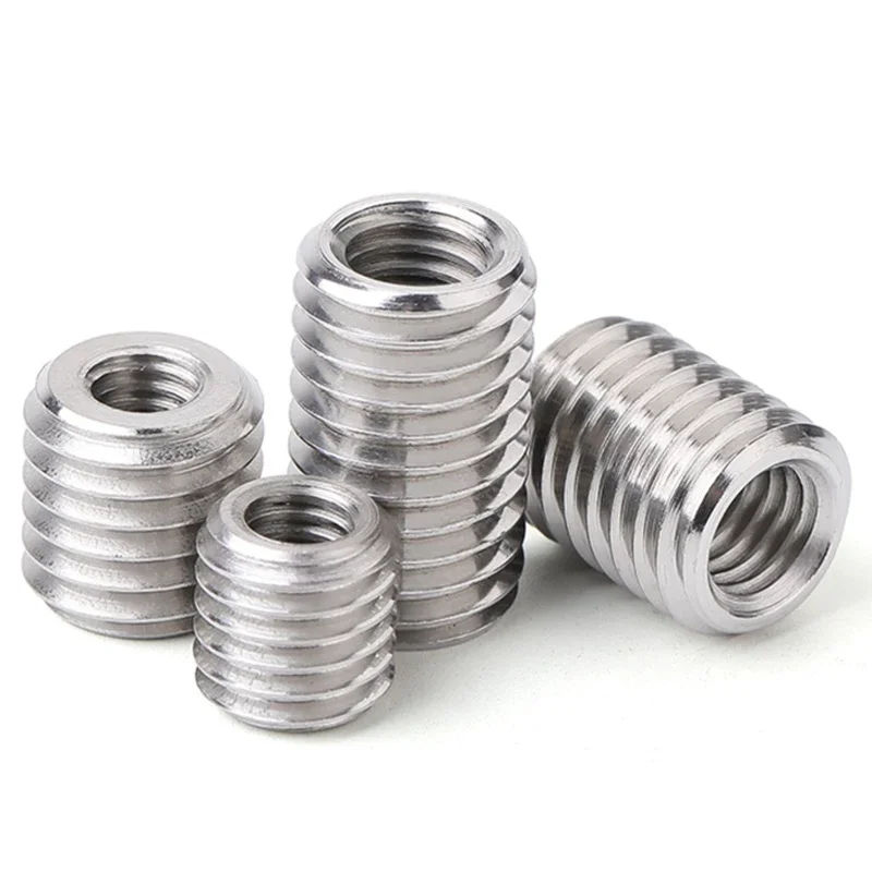 나사 304 스테인레스 스틸 나사 어댑터 감속기 볼트 M2 M2.5 M3 M5 M6 M8 M10 M12 체인저 이중 나사 변환기 인서트