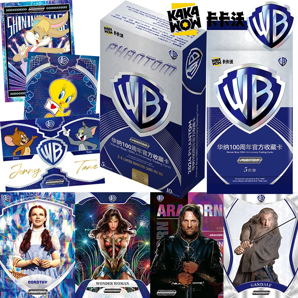 Original KAKAWOW Warner Bros.100th Anniversary Cards Classic Popular Film IP 2024 PHANTOM Series Collection Cards Fan Hobby Gift