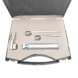 Pet Laryngoscope Stainless Steel Right Three Blades Animal Anesthesia Fiber LED Bulbs Optic Tracheal Intubation Hospital Clinic