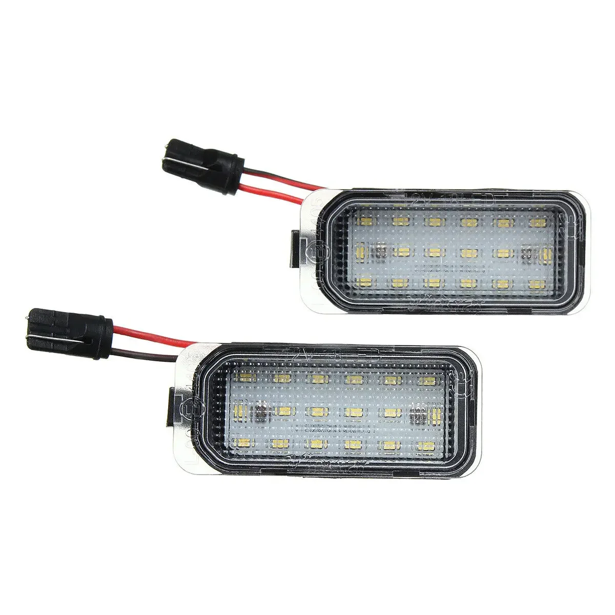 ATVOV 2pcs 18 LED License Number Plate Light Lamp For Ford Focus Kuga C-Max S-Max Mondeo MK4 MK5 MK2 Fiesta Jaguar