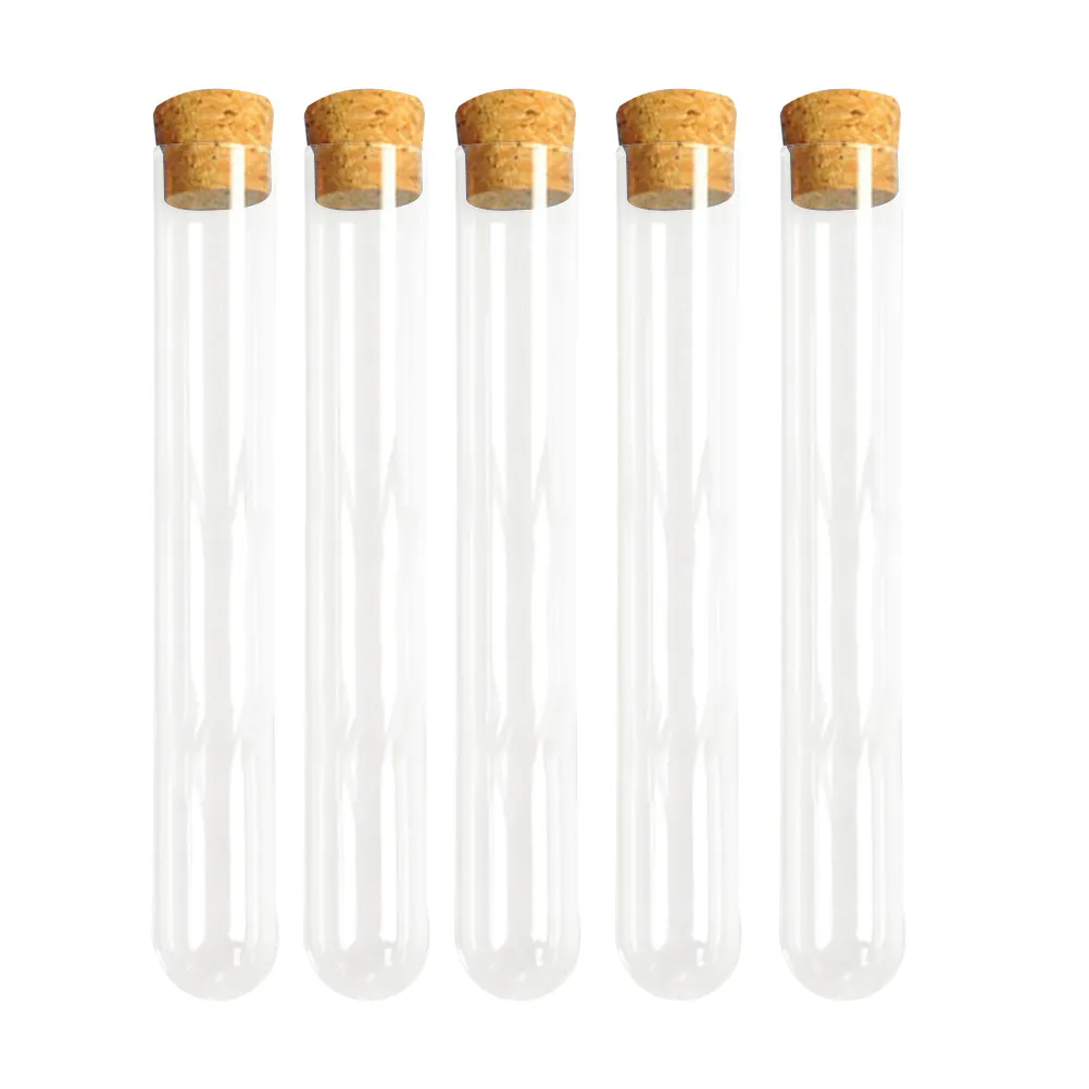 15Pcs Premium Eco Friendly Glass Test Tubes 20x150mm Cork Sealed Compact for Beauty Liquids Chemical Experiments Wedding Favors