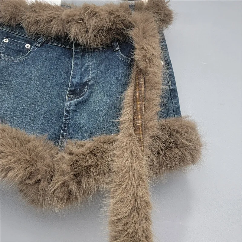 ANJY 2025 Herfst Nieuwe Vrouwen Amerikaanse Stijl Niche Hot Girl Chic Ins Shorts Ins Trendy Afslanken Tij Gewassen Verzwakte Zoom Jeans A15872