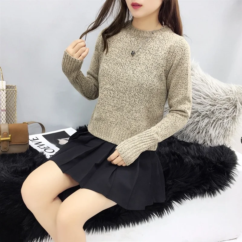

Faionable Ba-Tied Long Sve Knitwear Women's Sle Autumn Winter New Design Slimming Overhead Sweater Commute Sle