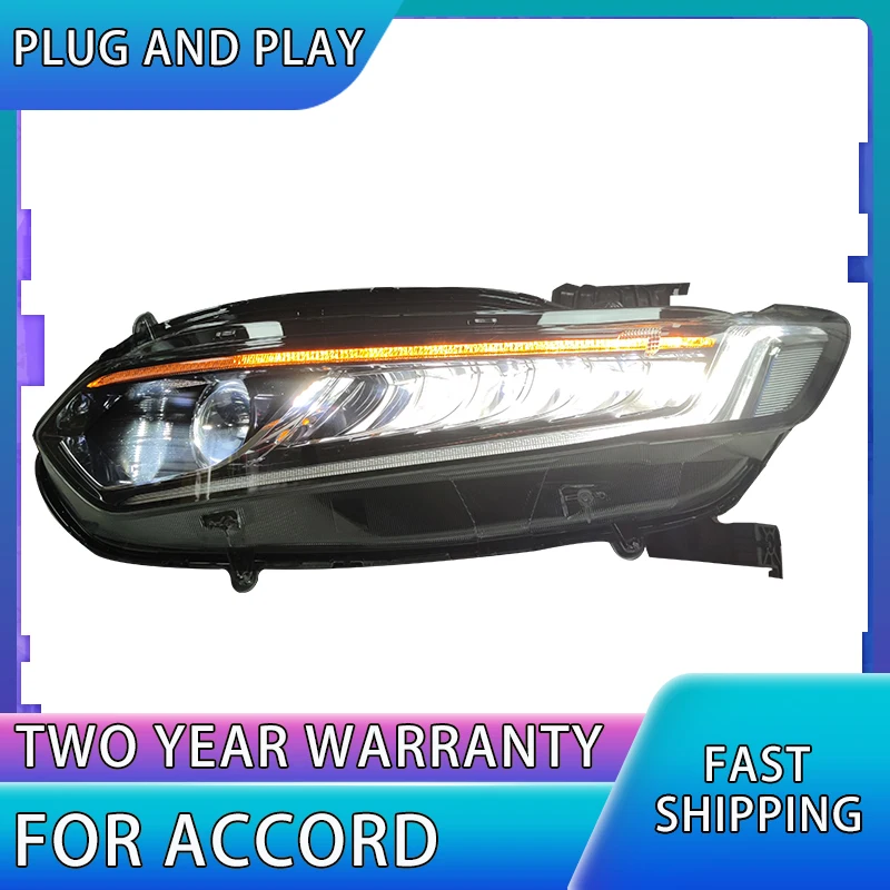 Car Styling automotive For Honda Accord Headlights 2016-2020 Devil LED Headlight Assembly Signal Auto Accessories Lamp