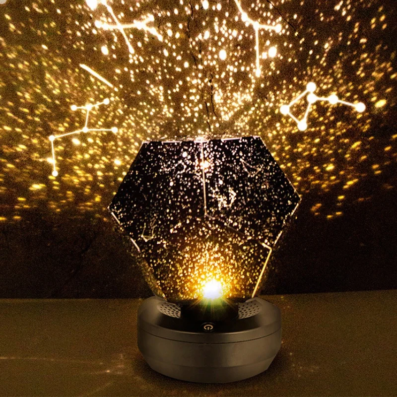 Star Light Projector Children's Starry Sky Qixi Atmosphere Bedroom Dream Romantic Rotating Sleep XINGX Small Night Lamp