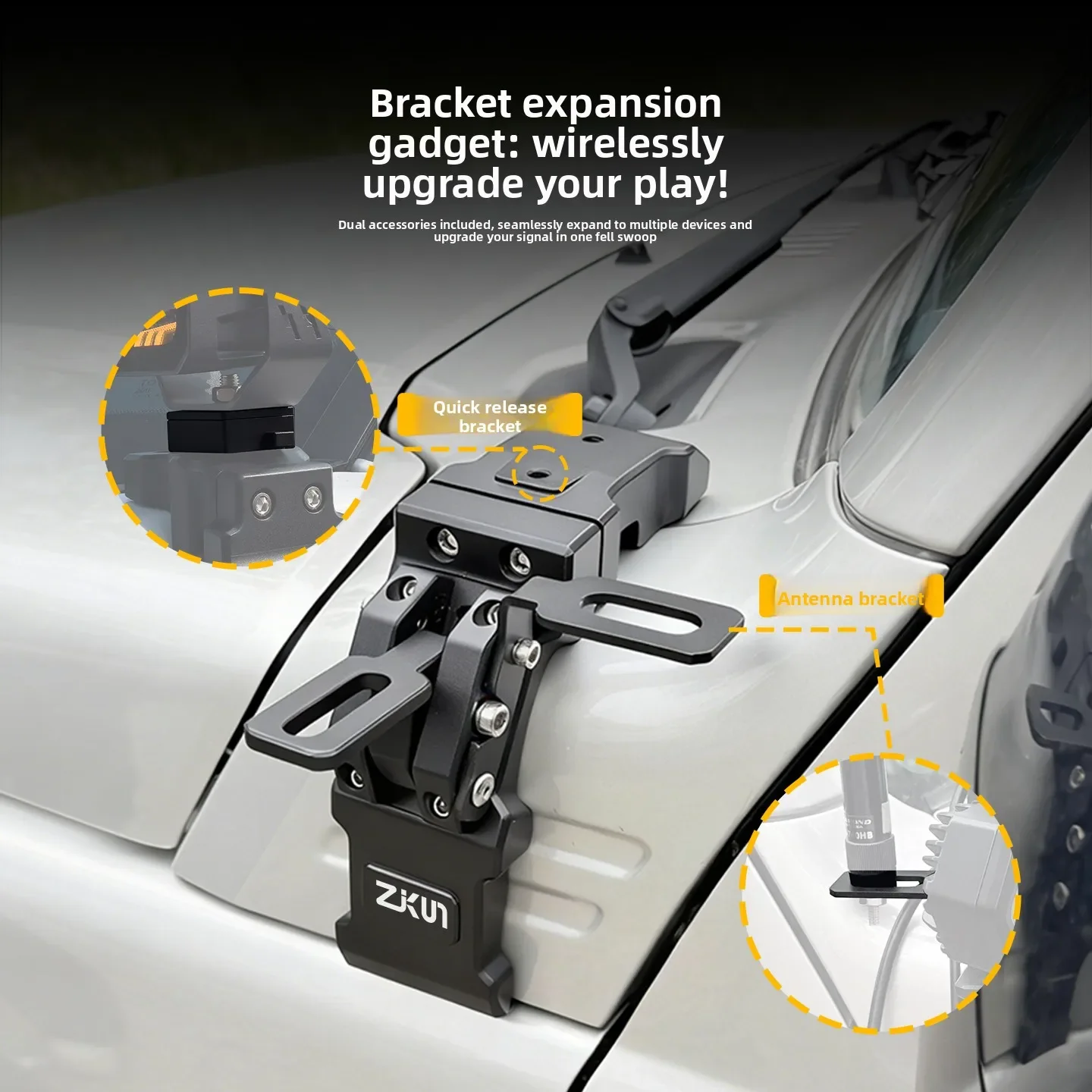 For Land Rover Discovery 4 A-pillar Quick-release Dual Light Bracket Modification Hood Spotlight Expansion Bracket Accessories