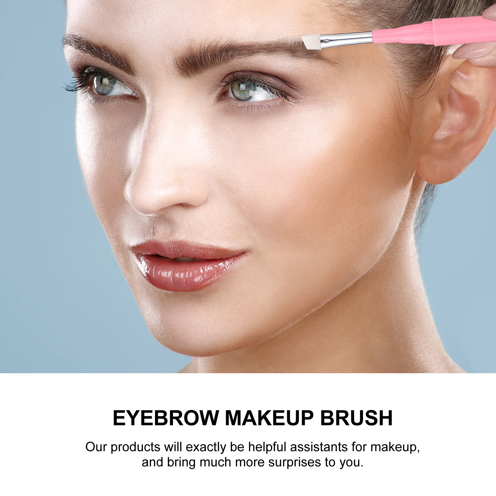 6 pennelli per trucco per sopracciglia in silicone, strumenti cosmetici multiuso per professionisti e principianti, pennelli per sopracciglia