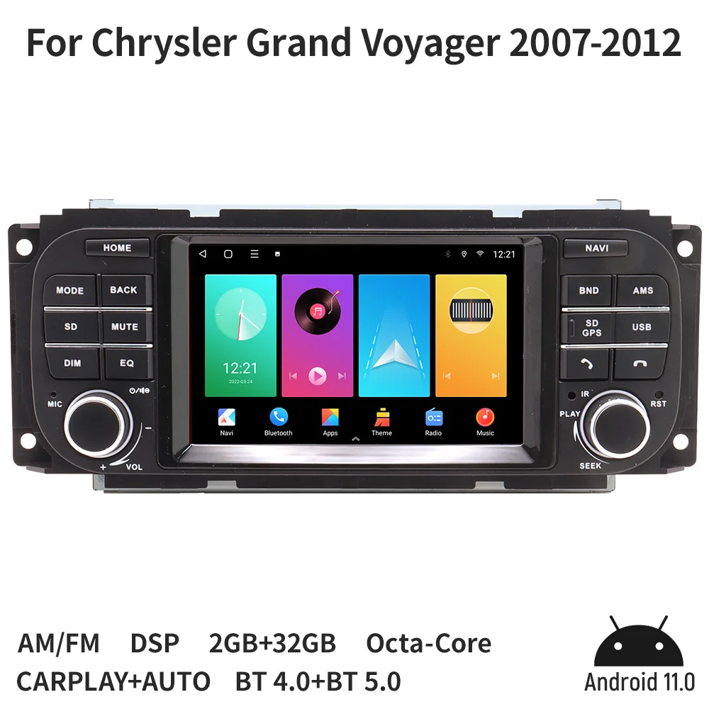 

Автомобильный мультимедийный плеер на Android 11 для Chrysler Grang Voyager 2007-2012, радио, стерео, видеонаблюдение, GPS DSP, головное устройство CarPlay