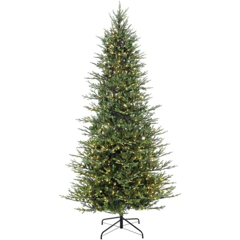 9 Foot Pre-Lit Slim Balsam Fir Artificial Christmas Tree with 800 Clear Lights Adding To The Festive Atmosphere Easy Assembly