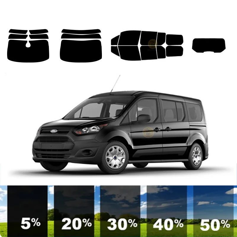 precut Removable Window Tint Film For Car 100% UVR Heat Insulation Carbon ﻿For FORD TRANSIT CONNECT 4 DR WAGON 2014-2023