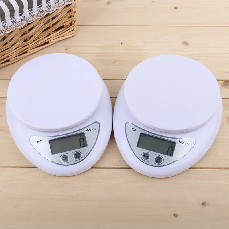 Portable Digital Scale Electronic Scales for Kitchen, Postal & Food - 5kg/1g Measurement LED Display