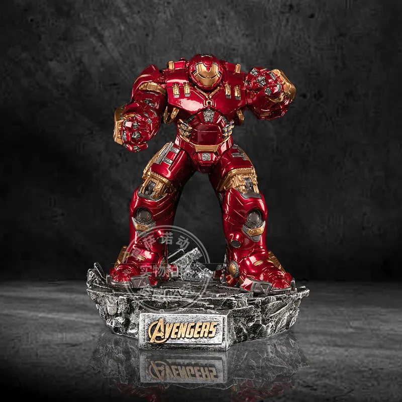 32cm Marvel High-Quality Gk Figurine Anti Hulk Ornament Resin Avengers Iron Man Handsome Desktop Ornament High-End Birthday Gift