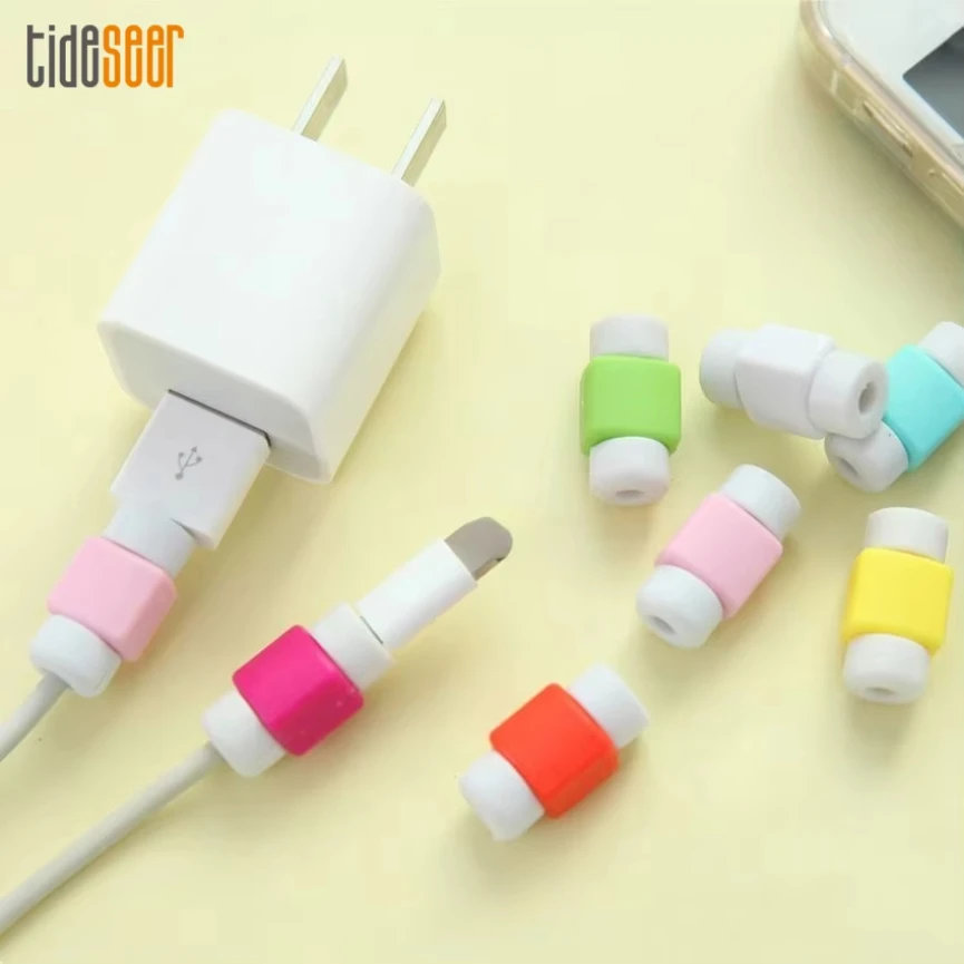 Silicone USB Charger Cable Saver Protector Case Cover Data Cord Line Charging Wire Protective Sleeve for iPhone Xiaomi Huawei