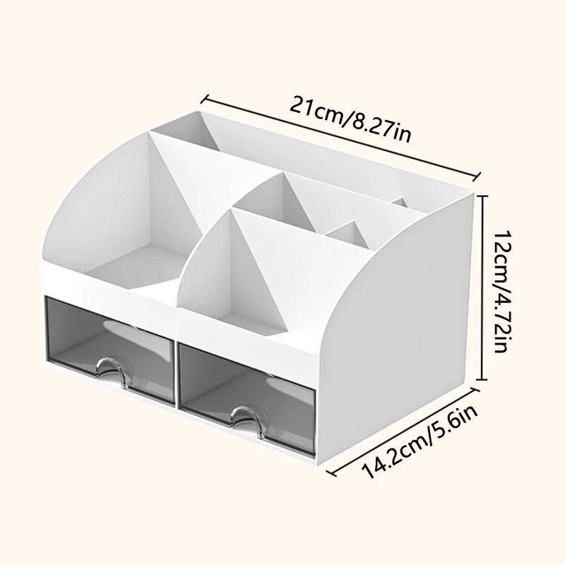 Organizador de escritorio con cajones, organizador de escritorio, caja de almacenaje para maquillaje, caja de almacenamiento de suministros de oficina suave y resistente, Multi