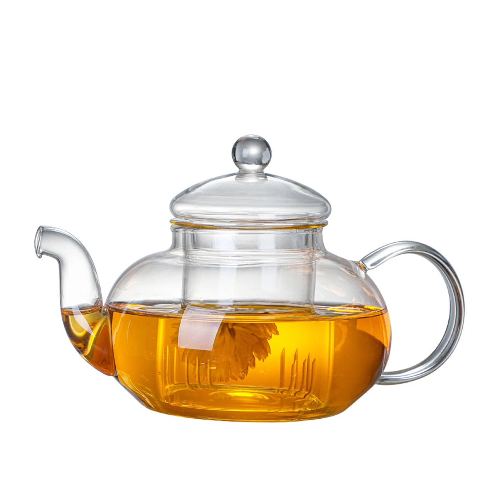 400ml To 1000ml Filterable Teaware Home Heat-resistant Glass Teapots Durable Kitchen Glass Flower Tea Pot Heatable Glass Tea Set