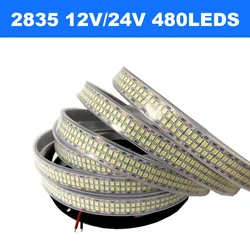 Super jasne trzyrzędowa taśma Led 2835 360 diod led 480 diod 240 diod led 12 V/24 V elastyczna taśma Led IP67 wodoodporna 3000K/4000K/6000K