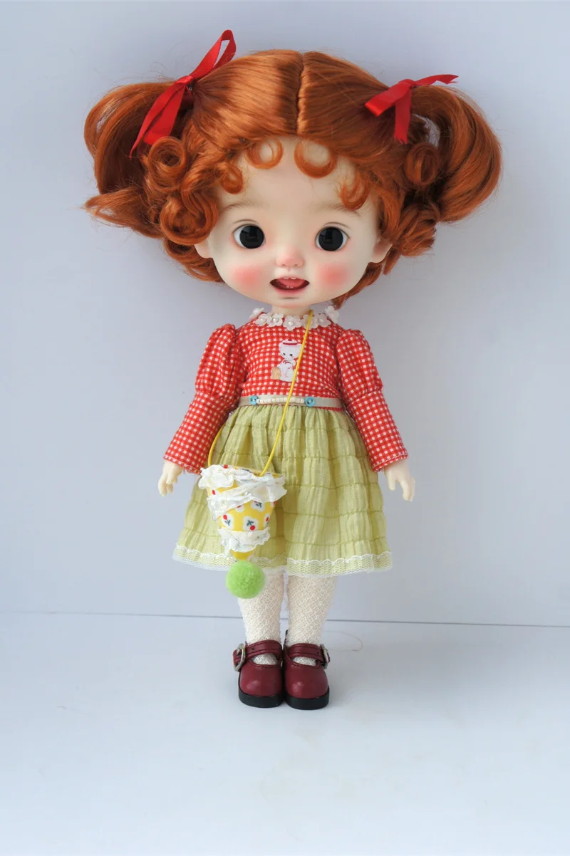 JD490 น่ารัก Braids BJD สังเคราะห์ Mohair วิกผมสําหรับขนาด 10-11 นิ้วตุ๊กตาผม Blythes วิกผมอุปกรณ์เสริมราคาถูก