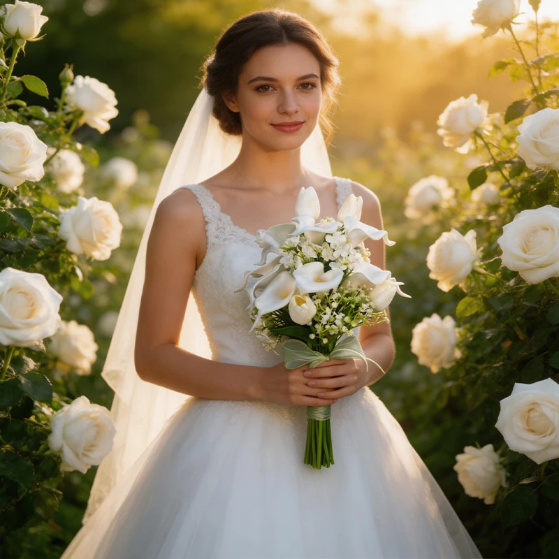 

New Foreign Trade Bridal Bouquets, Artificial Flowers for Home Decoration, Wedding and Festival Event Scene Arrangement
