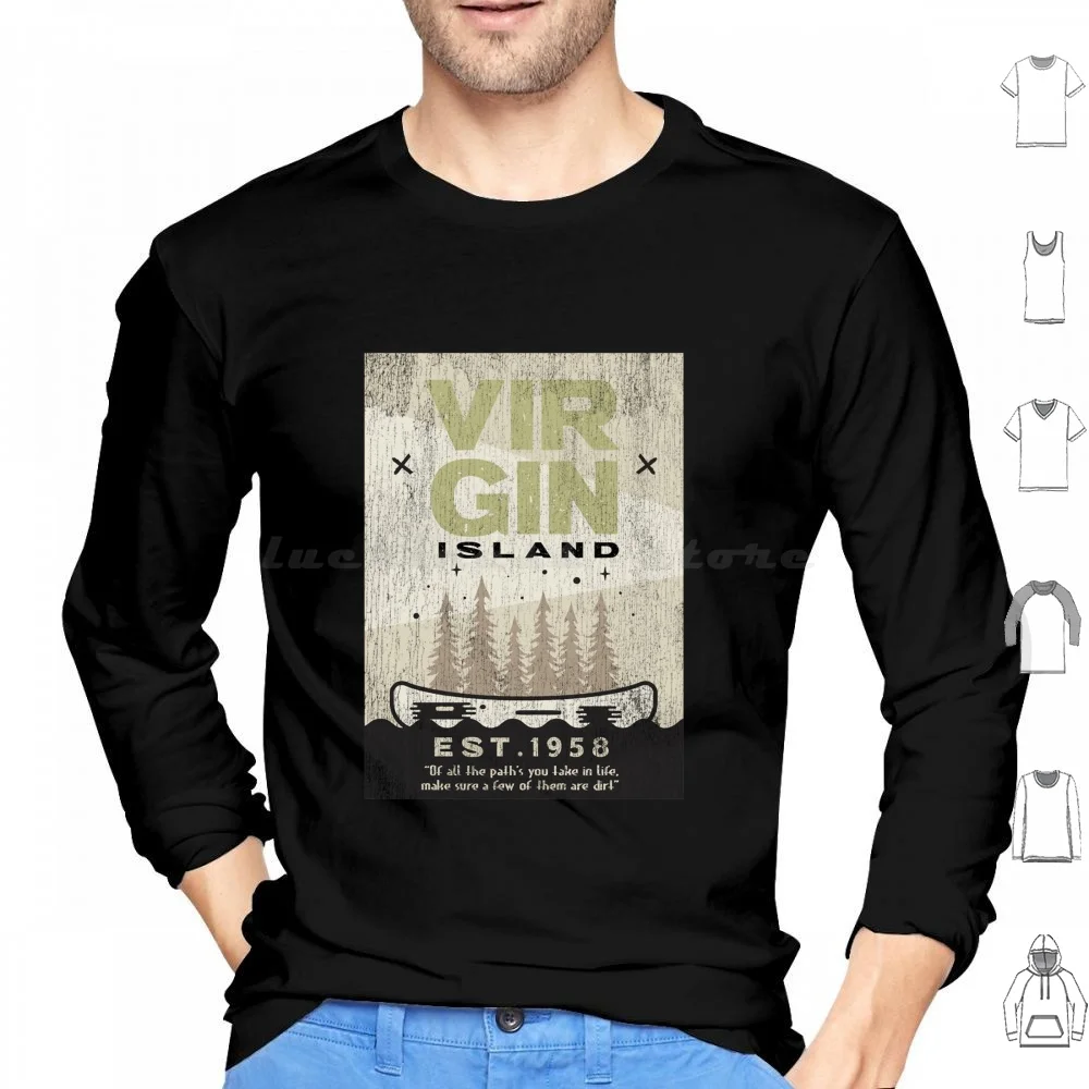 Virgin Island Hoodies Long Sleeve Virgin Island Island Hiking Mountain Forest Camp Adventure Travel