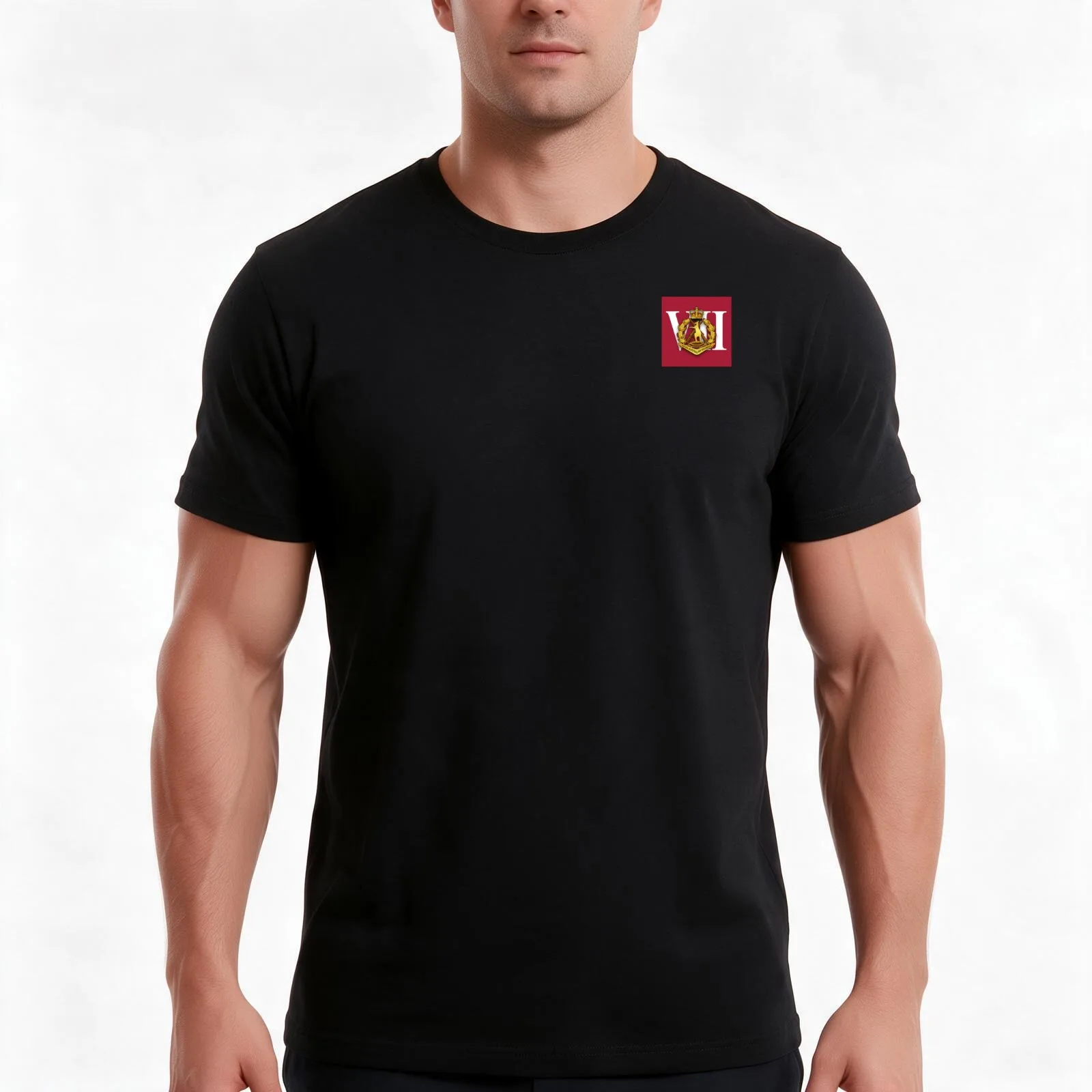 7 RAR Corps Badge and Colours T-Shirt, Summer Casual Cotton Tee, Oversized Streetwear Tops, Vintage Graphic Print, 100% Cotton