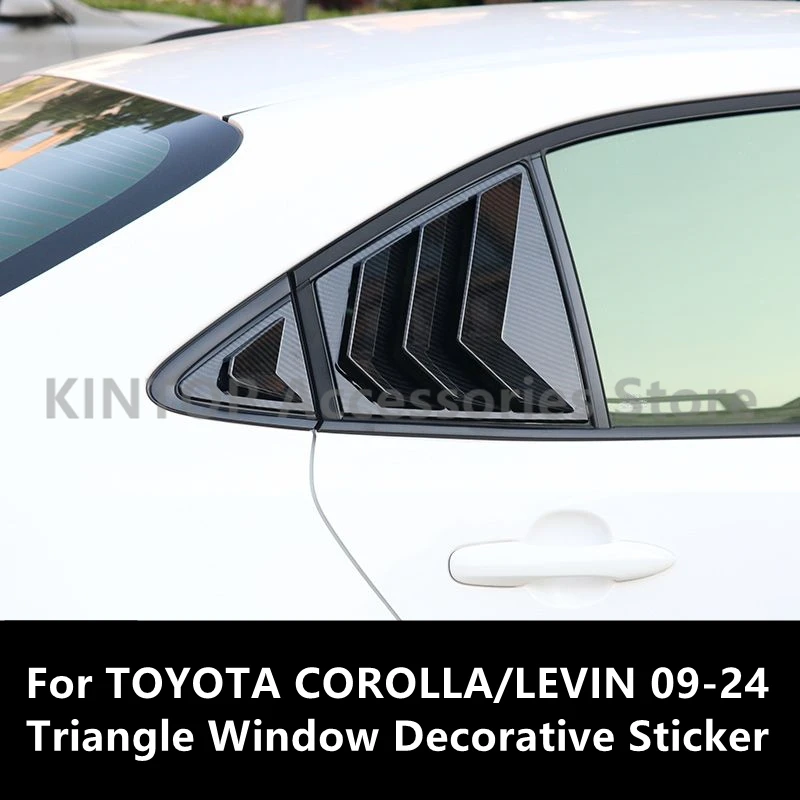 For TOYOTA COROLLA/LEVIN 09-24 Triangle Window Decorative Sticker,Automotive Exterior Modification Protection Accessories Refit