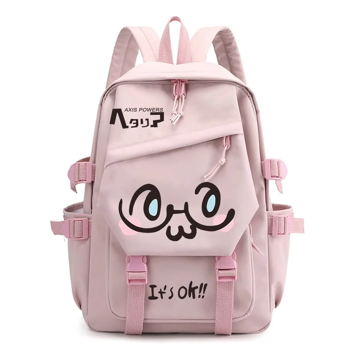 Axis Power Hetalia Backpack Fashion Cartoon Cute Print Student Schoolbag Men Women Lightweight Simple Backpack Fashion Bag