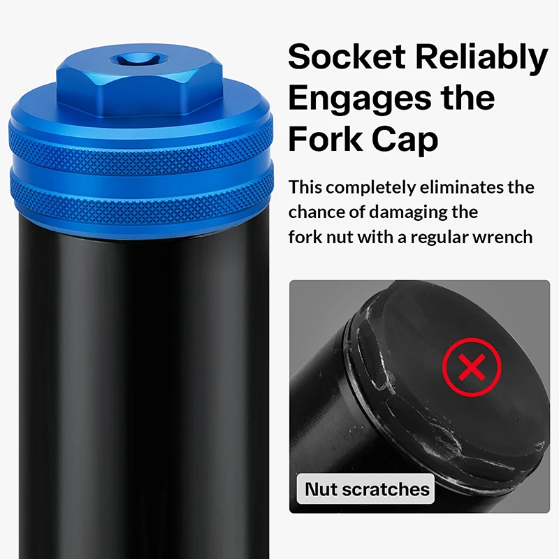 GMIPIX 45 46 49 50mm Fork Cap Nut Socket Motorcycle Fork Top Cap Remove Installation Tool