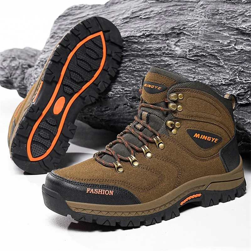 Autumn Winter High-top Outdoor Shoes for Men Waterproof Hiking Boots Big Size 47 Non-slip Trekking Boot Men Zapatillas De Hombre