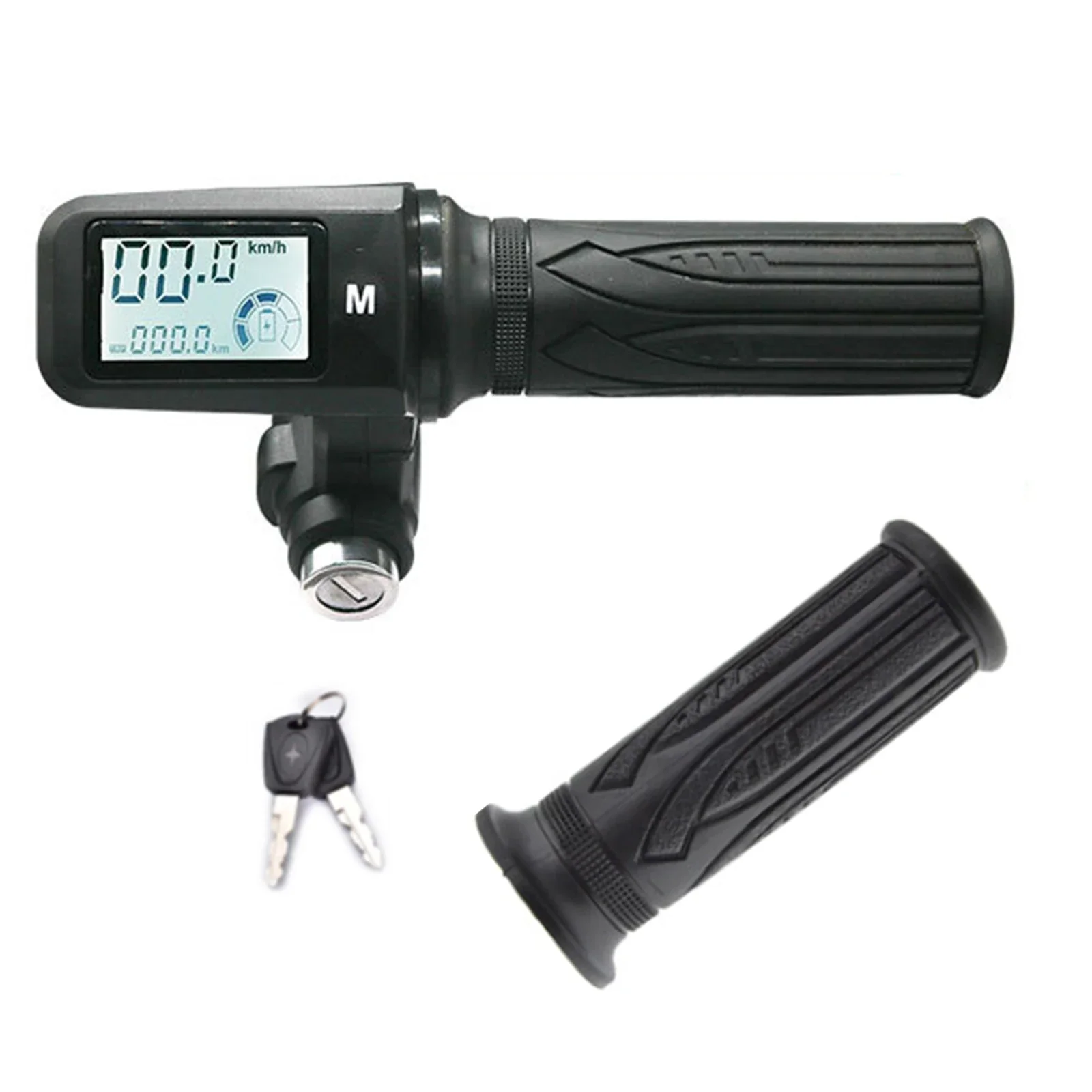 

Grip Handlebar ABS + Rubber Accessories Black LED Display Mileage Parts Replacement Voltage Practical Bicycles