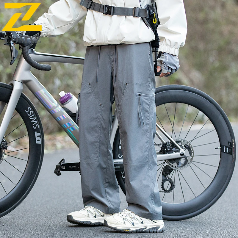 

New Men's Cargo Pants Autumn Lightweight Mountain Camping Trousers Loose Active Mobility Wrinkle Free Outdoor Essential Pants