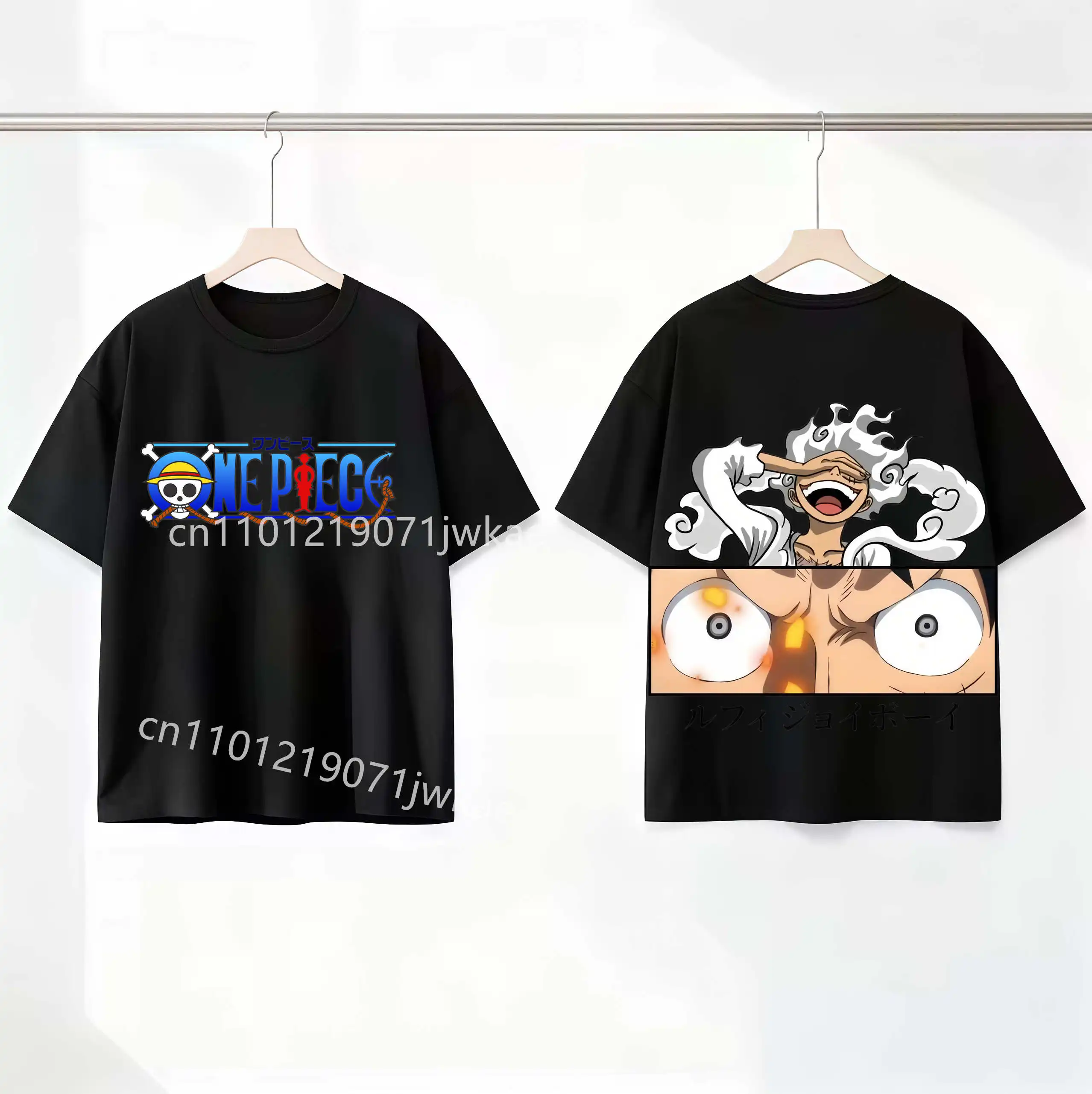 

Хит продаж: Детская футболка из хлопка с мультяшным принтом аниме One Piece (Луффи, Гир) для мальчиков и девочек, летняя спортивная повседневная футболка 2026 года