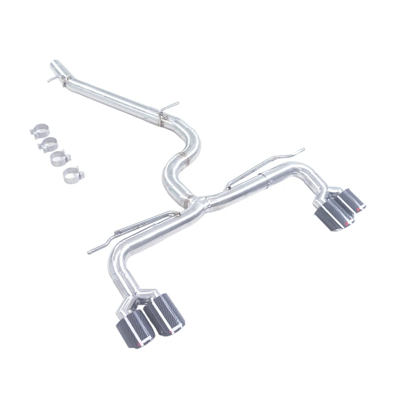 Suitable for 2014-2023 S3 2.0T 304 stainless steel straight through exhaust pipe muffler with loud sound