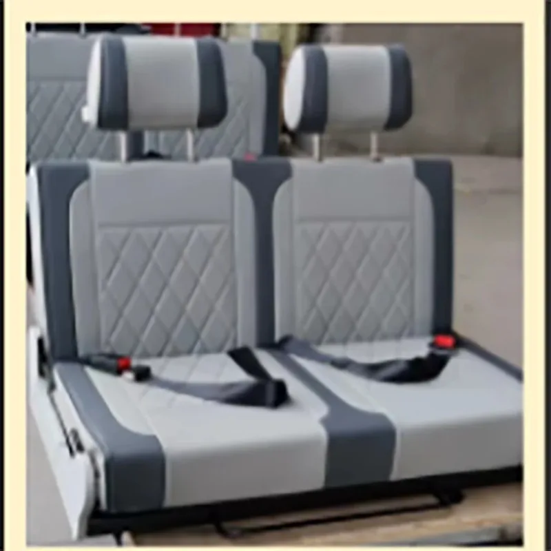 Caravan Motorhome Trailer Campervan Two-person Grey Leather Material Seats For Modified Car RV Diver Seat (RV-L006s)