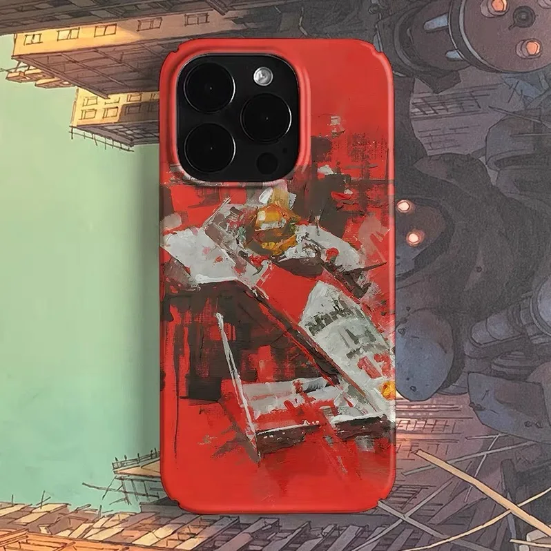 

Ins Korean Retro Red Graffiti Art Case for IPHONE 17 16 ProMax 15 14 Plus 13 12 MINI 11 PRO 16Plus XR XS MAX Acrylic Phone Cover