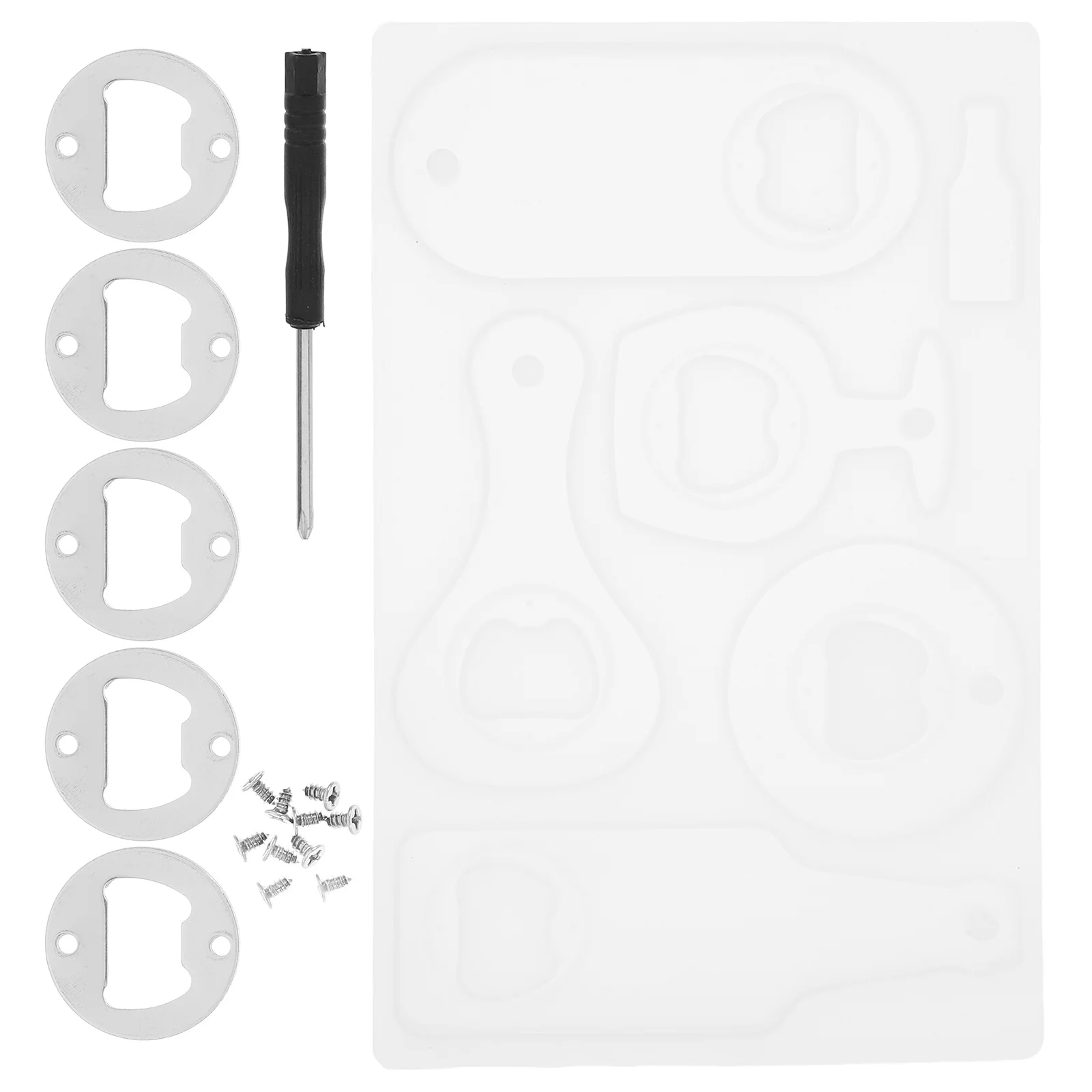 

1Set Resin Casting Mold for DIY Beer Bottle Opener Craft Silicone Making Kit Multi-Function Beverage Opener Tool Mold