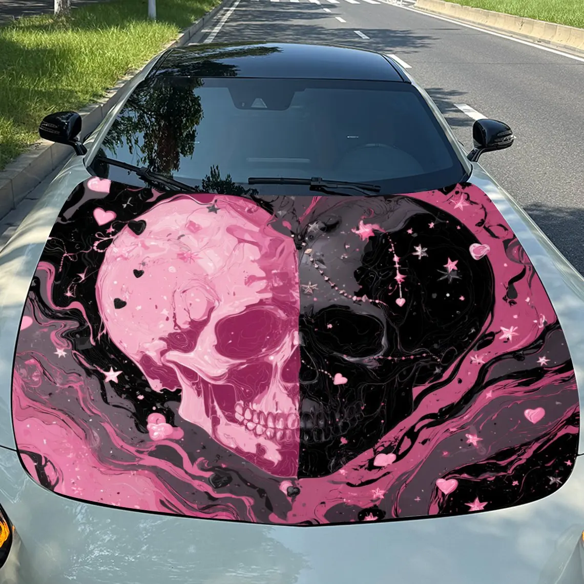 

Наклейка на капюшон со скелетом «Любовь» — царапины, погода ПВХ, легко наклеивается, добавляющая жирный дизайн для вашего внешнего вида, наклейки и наклейки, пар