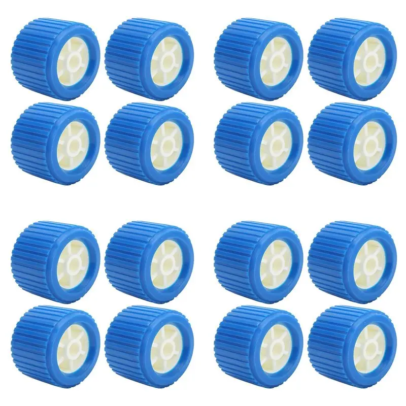 

16PCS Boat Trailer Ribbed Wobble Rollers, Trailer Roller Boat Ramp Rollers Boat Lift Wheels Kit For Boat Yacht Trailer