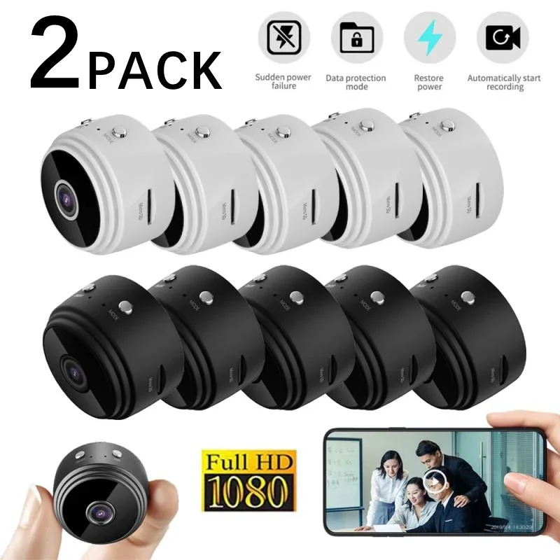 1/2Pcs A9 Mini IP Camera HD Remote Wireless Voice Recorder Video Camcorder Day Home Security Surveillance Portable WiFi Camera