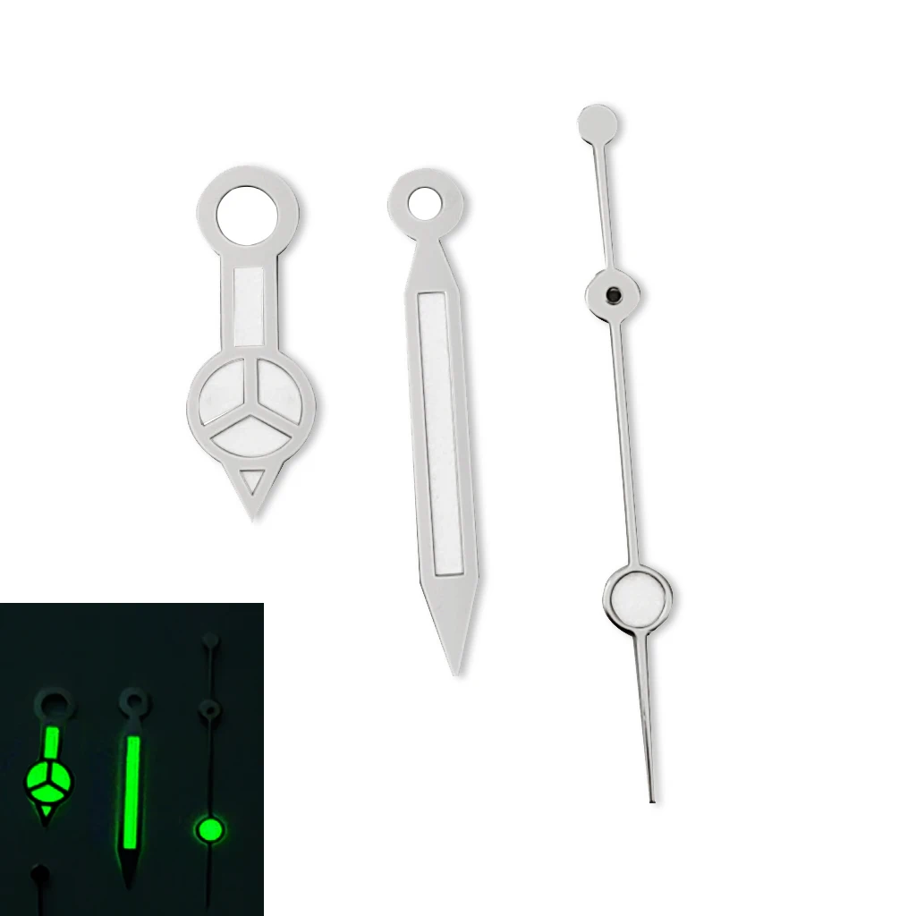 Watch Hands Silver Green Blue Luminous Hands Fit NH35 NH36 ETA2824 2836 Miyota8205 8215 821A Mingzhu DG2813 3804 Movement image 5