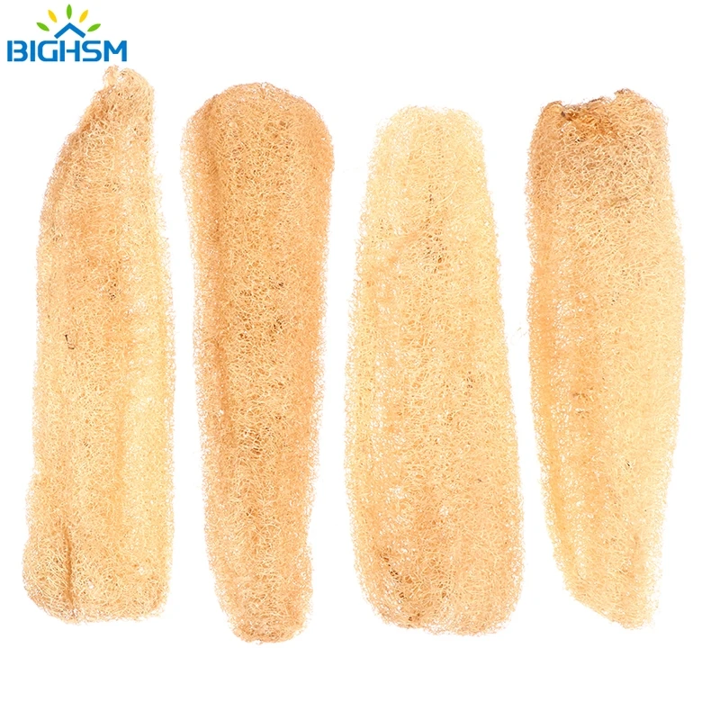 1Pcs Full Loofah Natural Exfoliating Biodegradable Loofah Sponge Cellulose Natural Shower Sponge Scrubber For Kitchen Bathroom