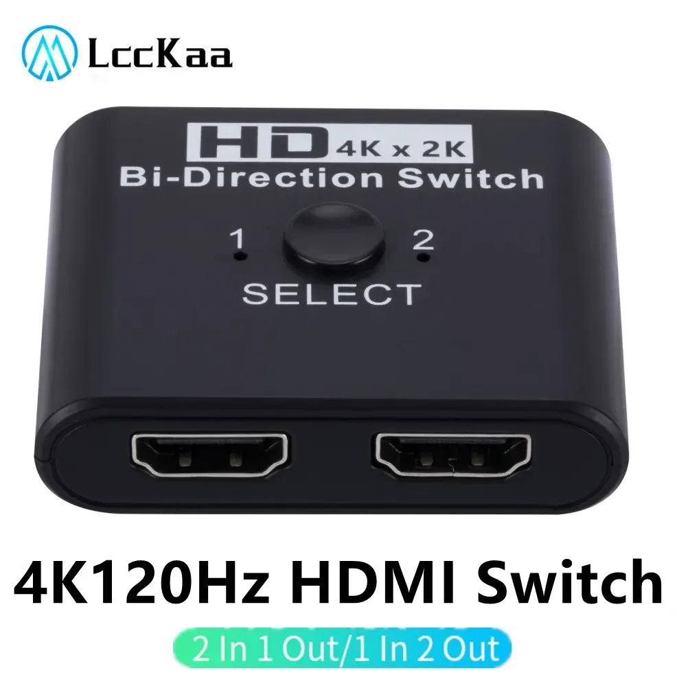 

4K x 2K HDMI Switch Bi-Direction 2 Ports HDMI Splitter Switch for Laptop PC Xbox PS3/4 TV Box to Monitor TV Projector Adapter