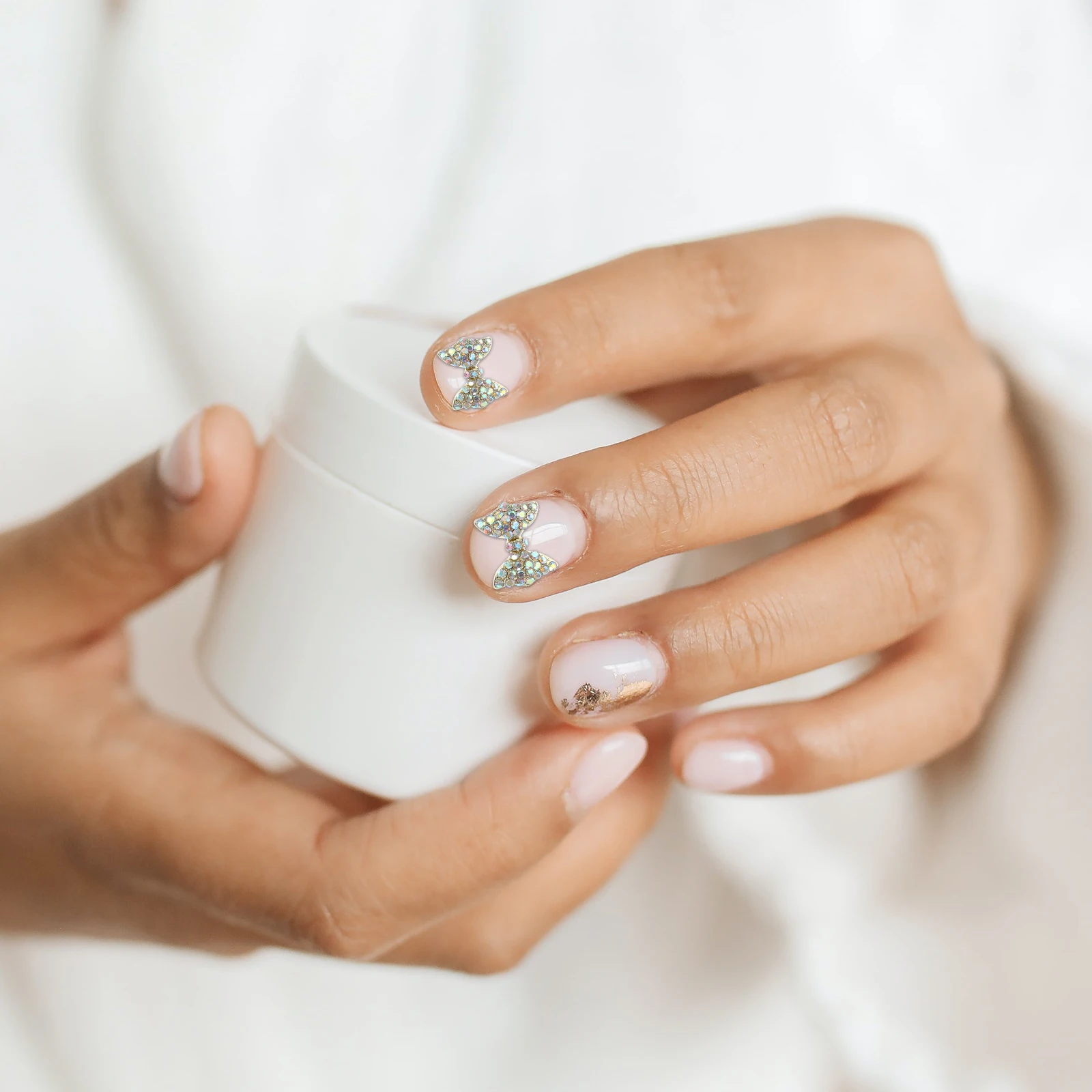 

10 шт., украшения для дизайна ногтей с бантом, сплав, DIY маникюрные подвески для красивых блестящих ногтей, принадлежности для украшения ногтей, маникюрные инструменты