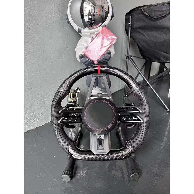 لبنز AMG الأداء W167 W177 W190 W213 W217 W222 مخصص ألياف الكربون عجلة توجيه سيارة