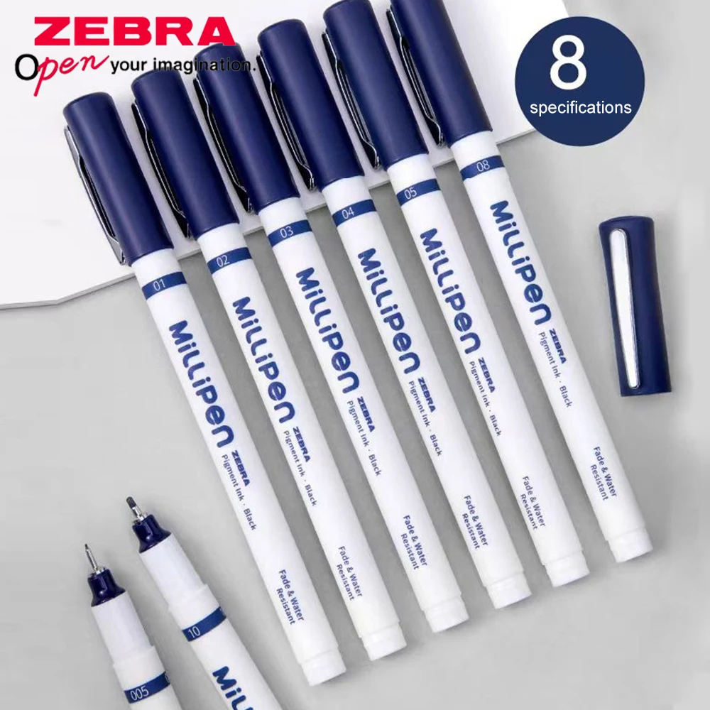 

8pcs Zebra ZEBRA Needle Gel Pens Permanent Marker Waterproof C-WS-CN Line Drawing Cartoon Tracing Art School Office Stationery