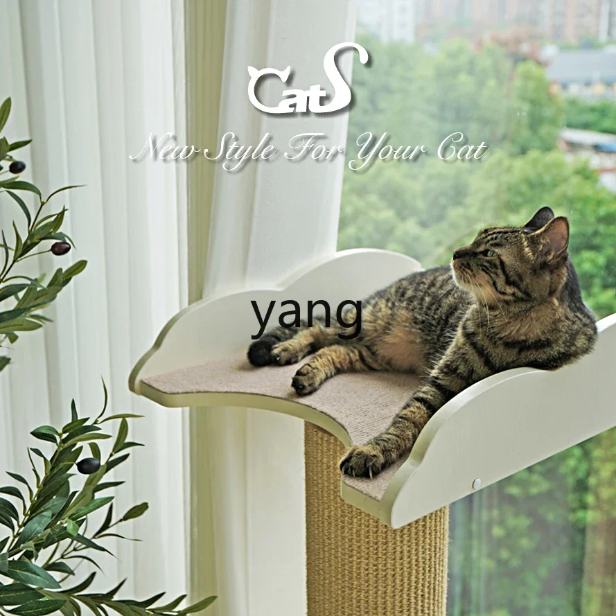 The lmm bay window suction cup does not occupy an integrated cat scratching board and cat climbing frame.